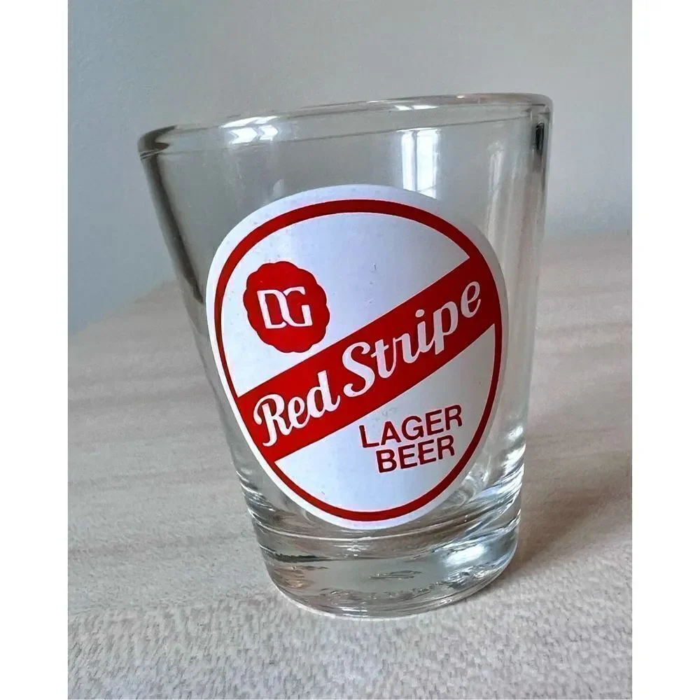 Red Stripe Lager Beer Jamaica. Shot Glass